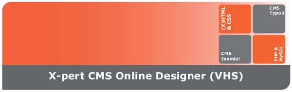 X-pert CMS Online Designer (VHS) - Flyerlogo