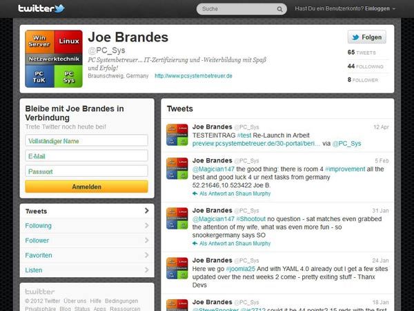 Twitter Kanal PC_Sys (Joe Brandes - April 2012) twitter-pc sys-600px