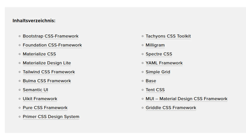 html css frameworks 800px